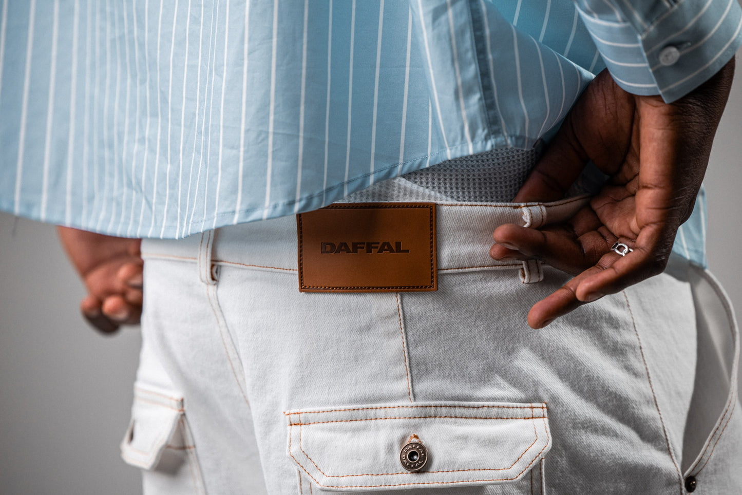 WHITE FATIGUE SHORTS