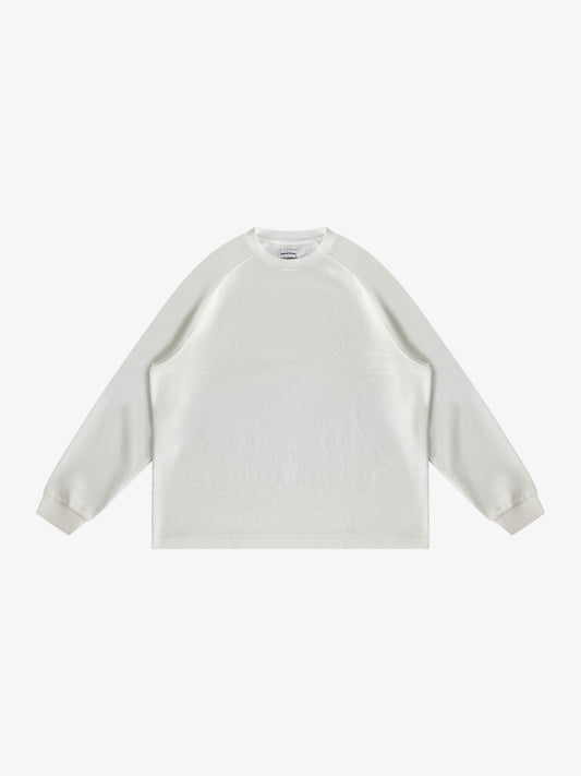 WHITE WAFFLE LONGSLEEVE SHIRT